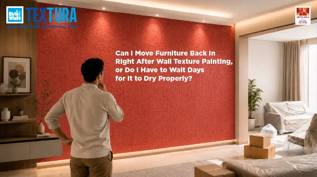 Can You Move Furniture Back in Right After Wall Texture Painting, or Do You Have to Wait Days for It to Dry Properly? 