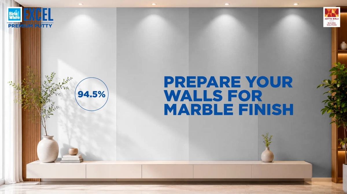 How do I achieve that smooth, glossy finish with wall putty that looks like it was done by a professional?