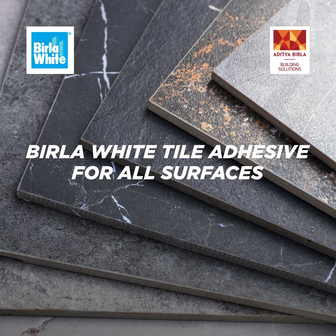 Birla White TileStix Vitribind Grip+ ensures strong bond, water resistance, and long-lasting tile fixing in moisture-prone zones.