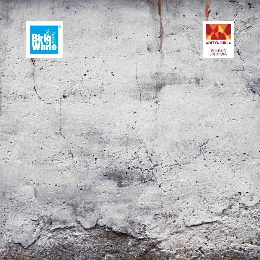 Interior wall showing uneven and patchy paint finish where the final dried color doesn&rsquo;t match the shade card, illustrating how traditional distemper and on-site mixing often result in inconsistent color and visible patches.